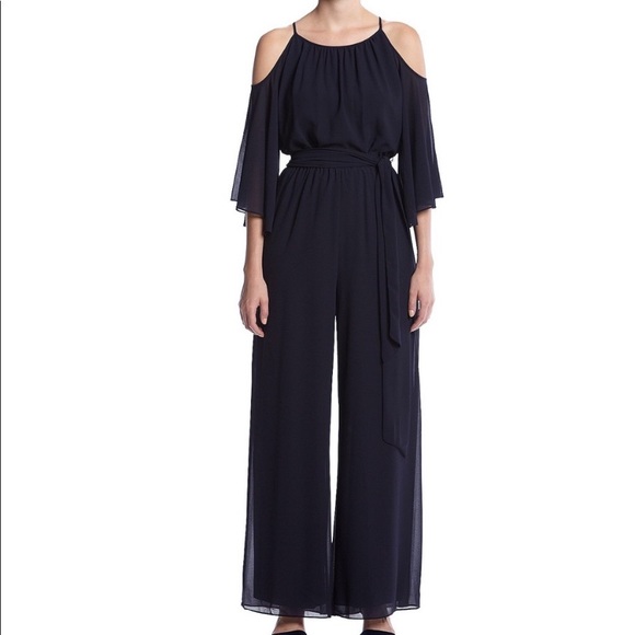 Vince Camuto Pants - Vince Camuto Navy Tie Waist Jumpsuit size 6